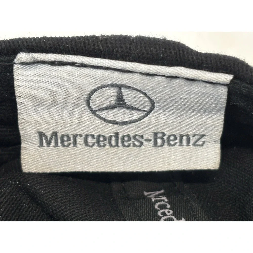 Mercedes-Benz Hat Black Embroidered Emblem Baseball Cap Adjustable Strap